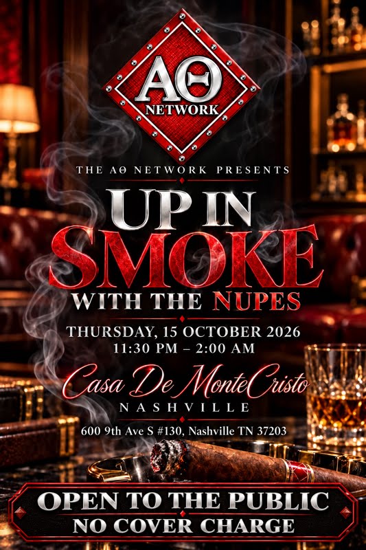 Up In Smoke With The Nupes — Thursday, 15 October 2026, 11:30 PM – 2:00 AM at Casa De MonteCristo Nashville. Open to the public, no cover charge.